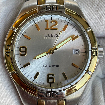 Reloj Guess Waterpro Hombre Años 2000 Bicolor 42mm Dial Sunburst