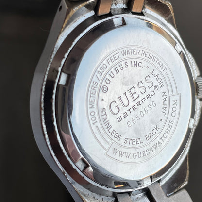 Reloj Guess Waterpro Hombre Años 2000 Bicolor 42mm Dial Sunburst