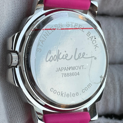 Reloj Cookie Lee Mujer Cuarzo Fucsia Y2K 2000s Nuevo