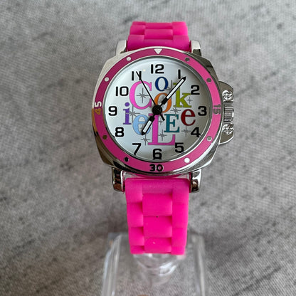Reloj Cookie Lee Mujer Cuarzo Fucsia Y2K 2000s Nuevo