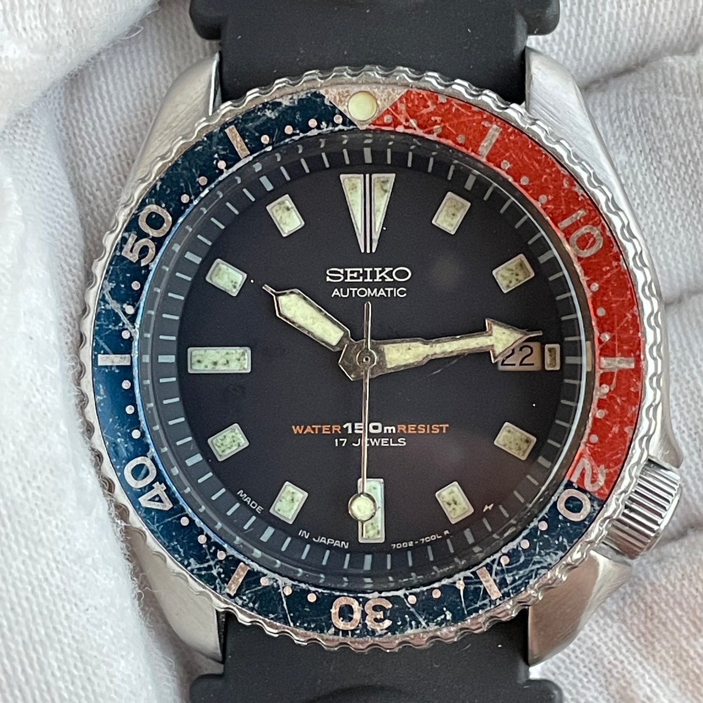 Reloj SEIKO Diver Pepsi Automático Marzo de 1991 / 7002A de 17 Jewels