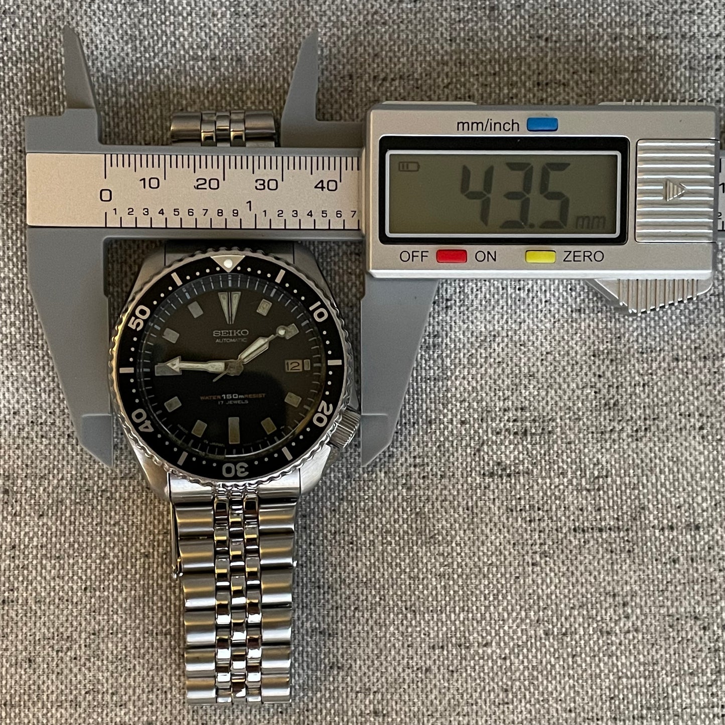 Seiko Hombre Diver NEGRO Automático Enero de 1993 / 7002 pre SKX007