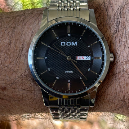Reloj Dom De Lujo Acero Inoxidable Hombre