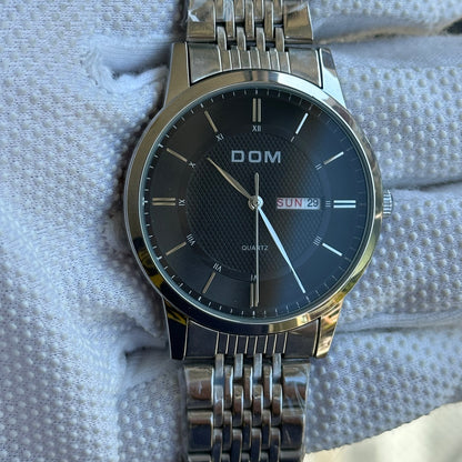 Reloj Dom De Lujo Acero Inoxidable Hombre
