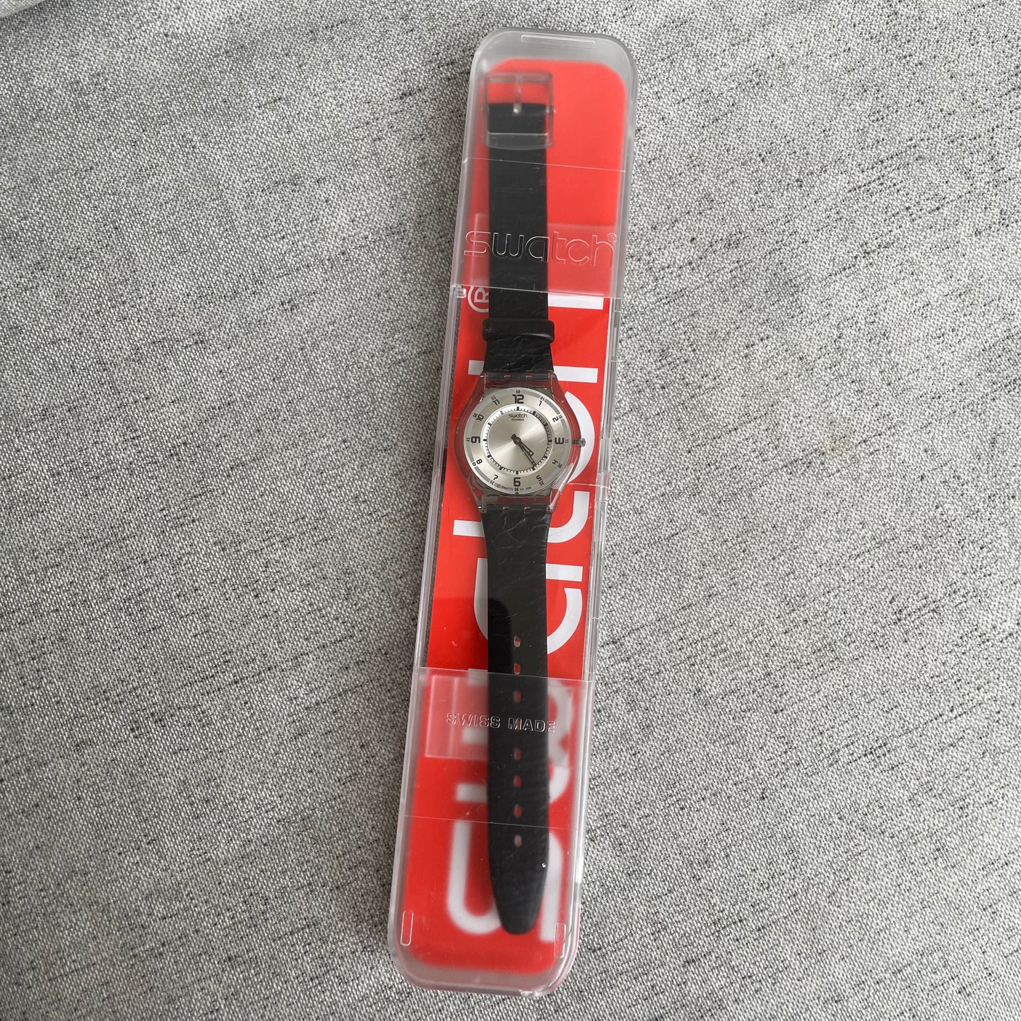 Reloj Swatch Unisex NOS Año 2008 Full Set Transparente