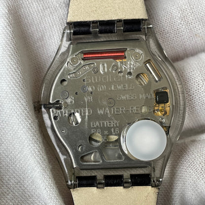 Reloj Swatch Unisex NOS Año 2008 Full Set Transparente