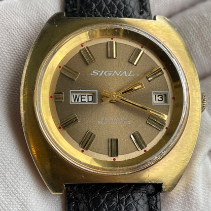 Reloj Signal Automático Hombre Inicio de Años 70 Cushion 25 Jewels