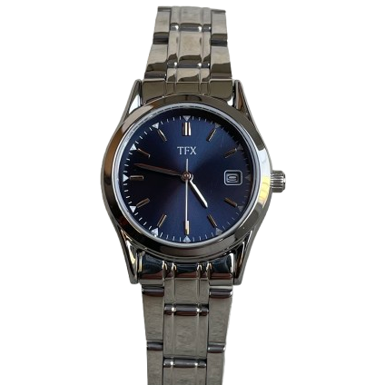 Reloj TFX Mujer Cuarzo Azul Full Set Años 2000 escaso NOS