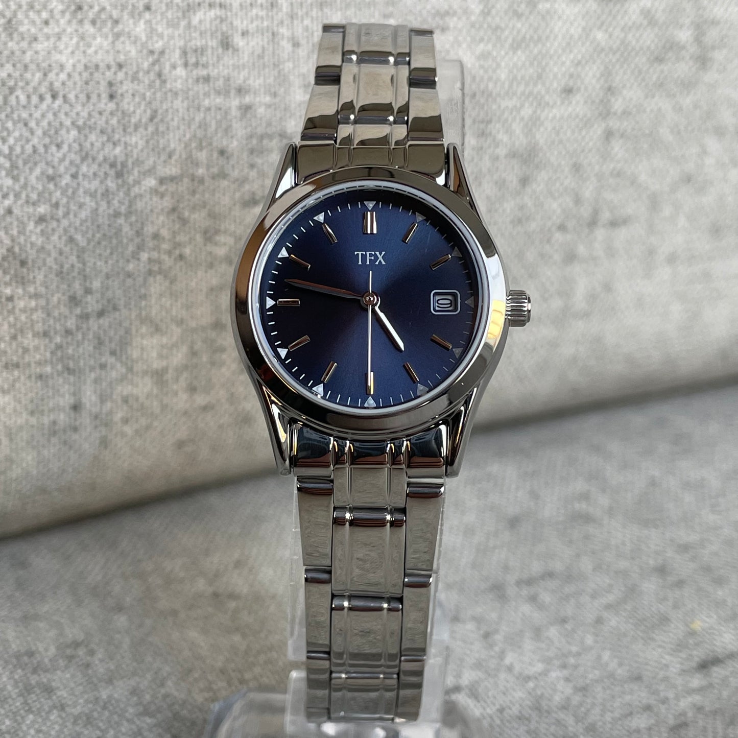 Reloj TFX Mujer Cuarzo Azul Full Set Años 2000 escaso NOS