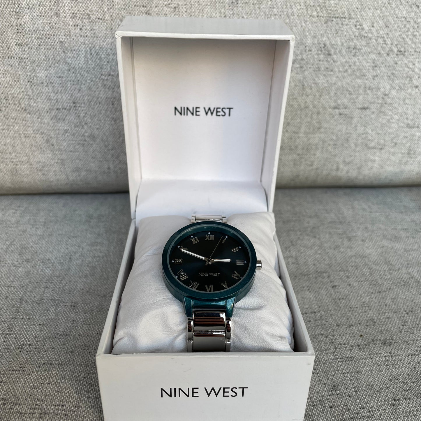Reloj Nine West Mujer Años 2010s Teal Full Set 37mm