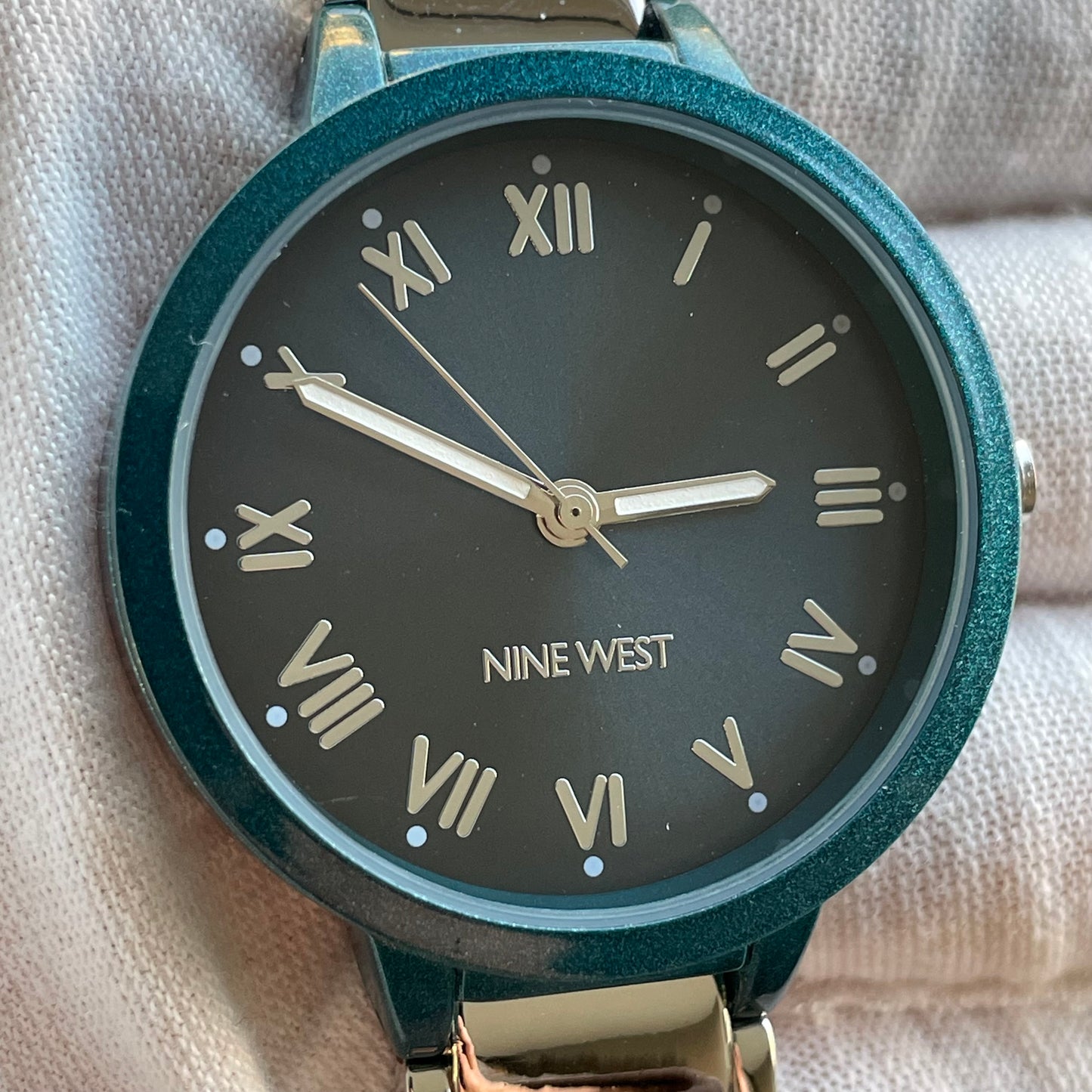 Reloj Nine West Mujer Años 2010s Teal Full Set 37mm