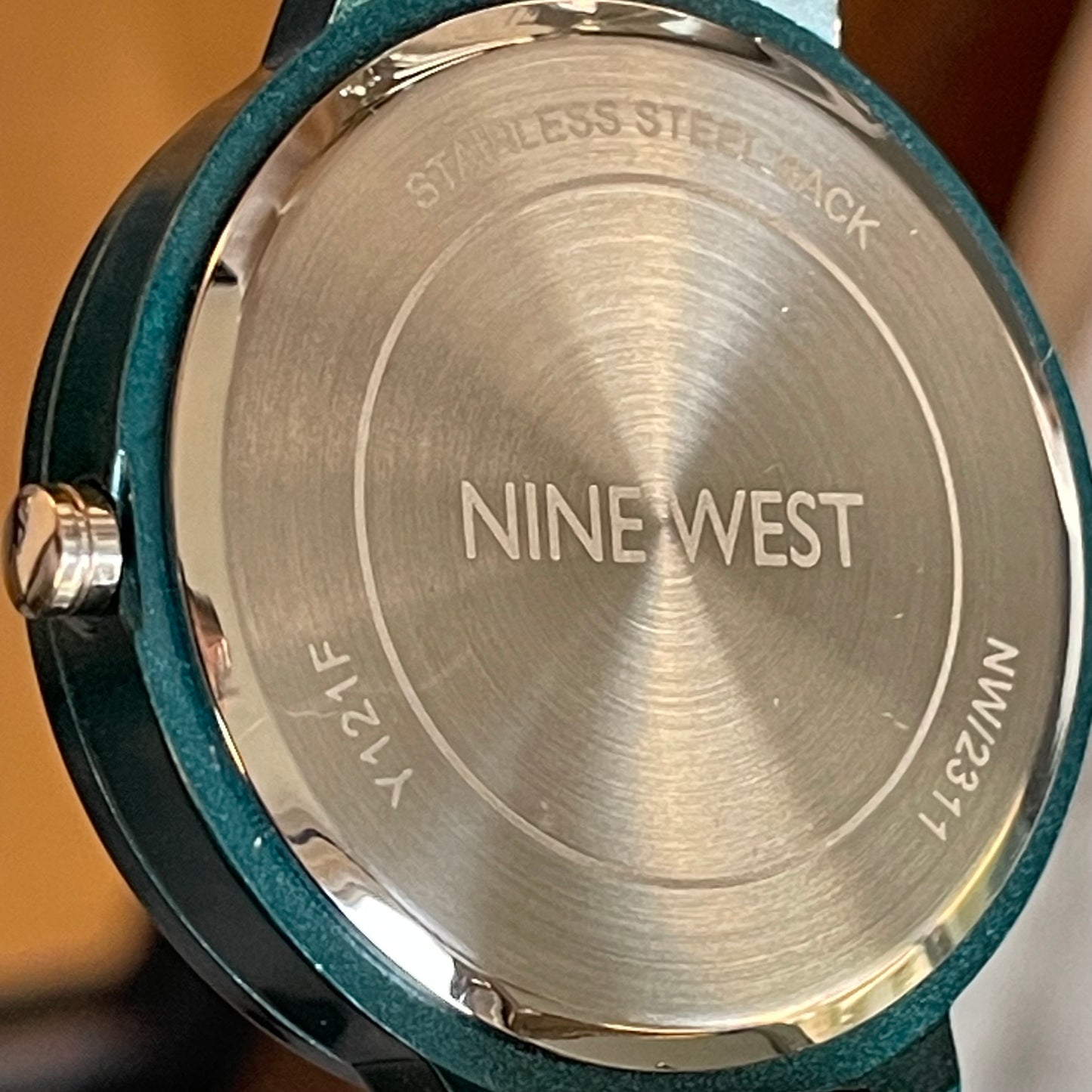Reloj Nine West Mujer Años 2010s Teal Full Set 37mm