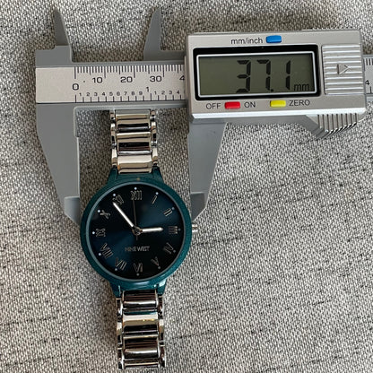 Reloj Nine West Mujer Años 2010s Teal Full Set 37mm