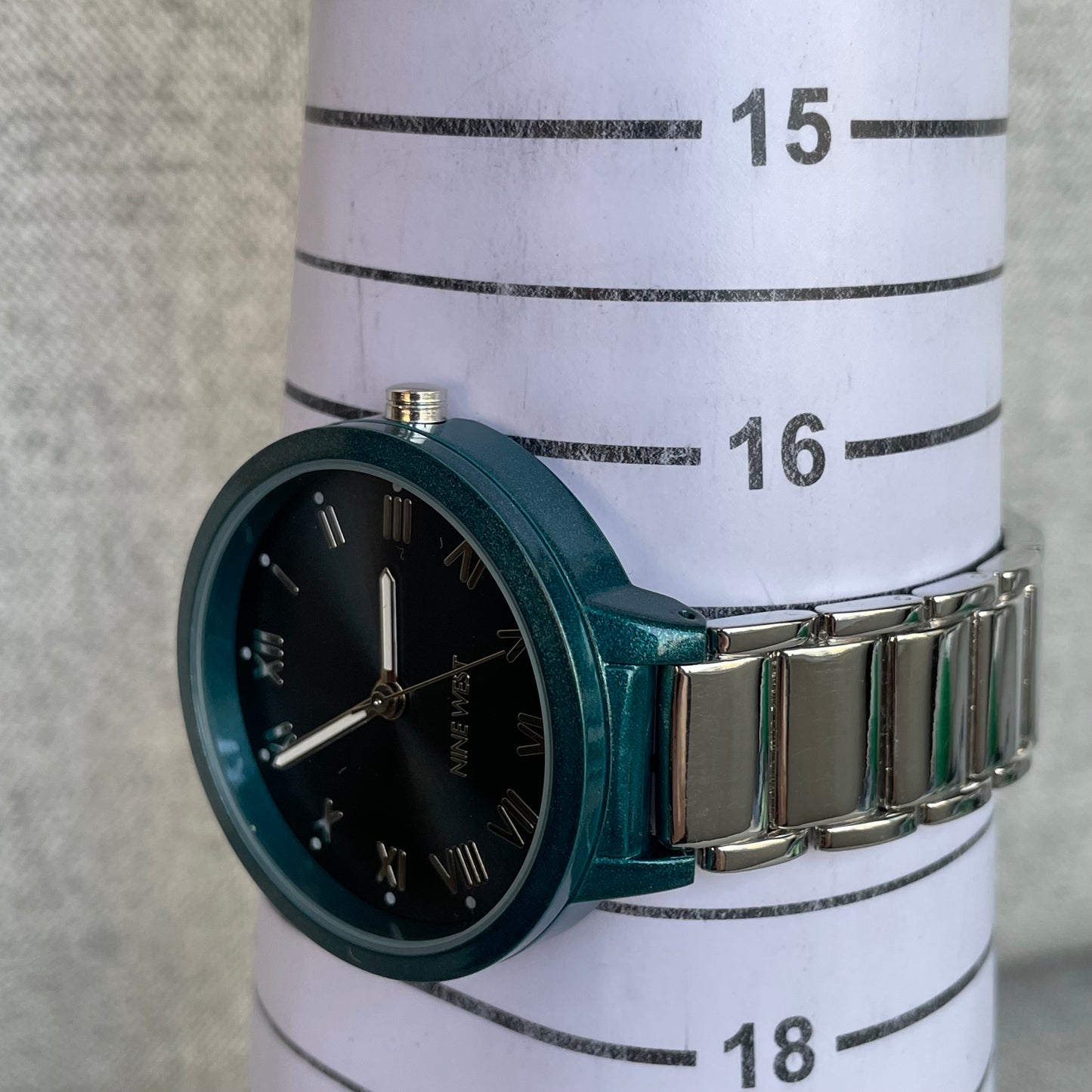 Reloj Nine West Mujer Años 2010s Teal Full Set 37mm