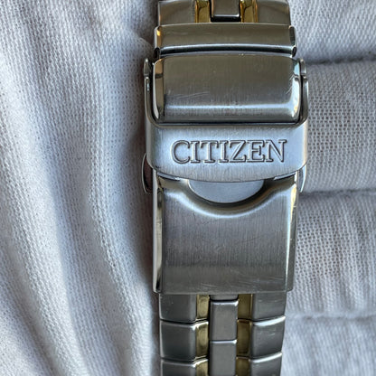 Reloj Citizen Eco-Drive Hombre NOS Azul 2000s SOLAR two tone