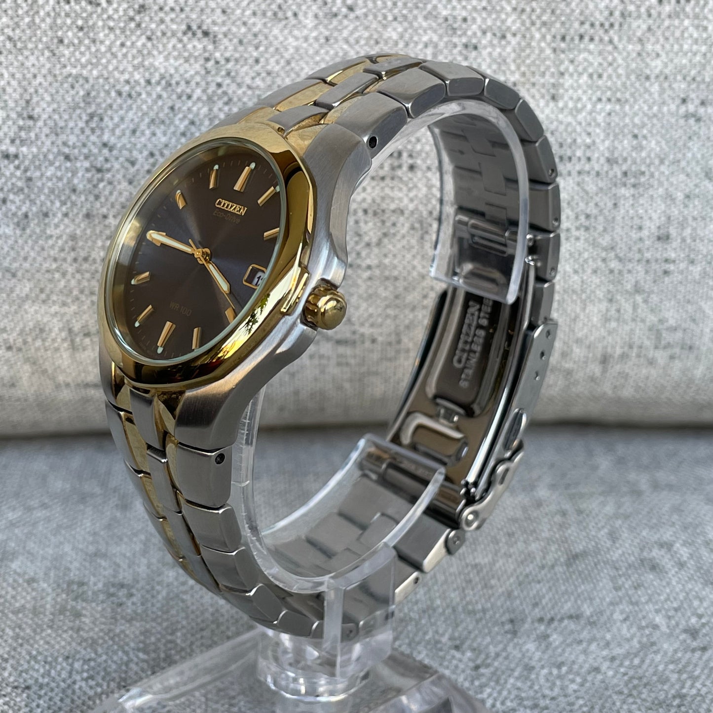 Reloj Citizen Eco-Drive Hombre NOS Azul 2000s SOLAR two tone