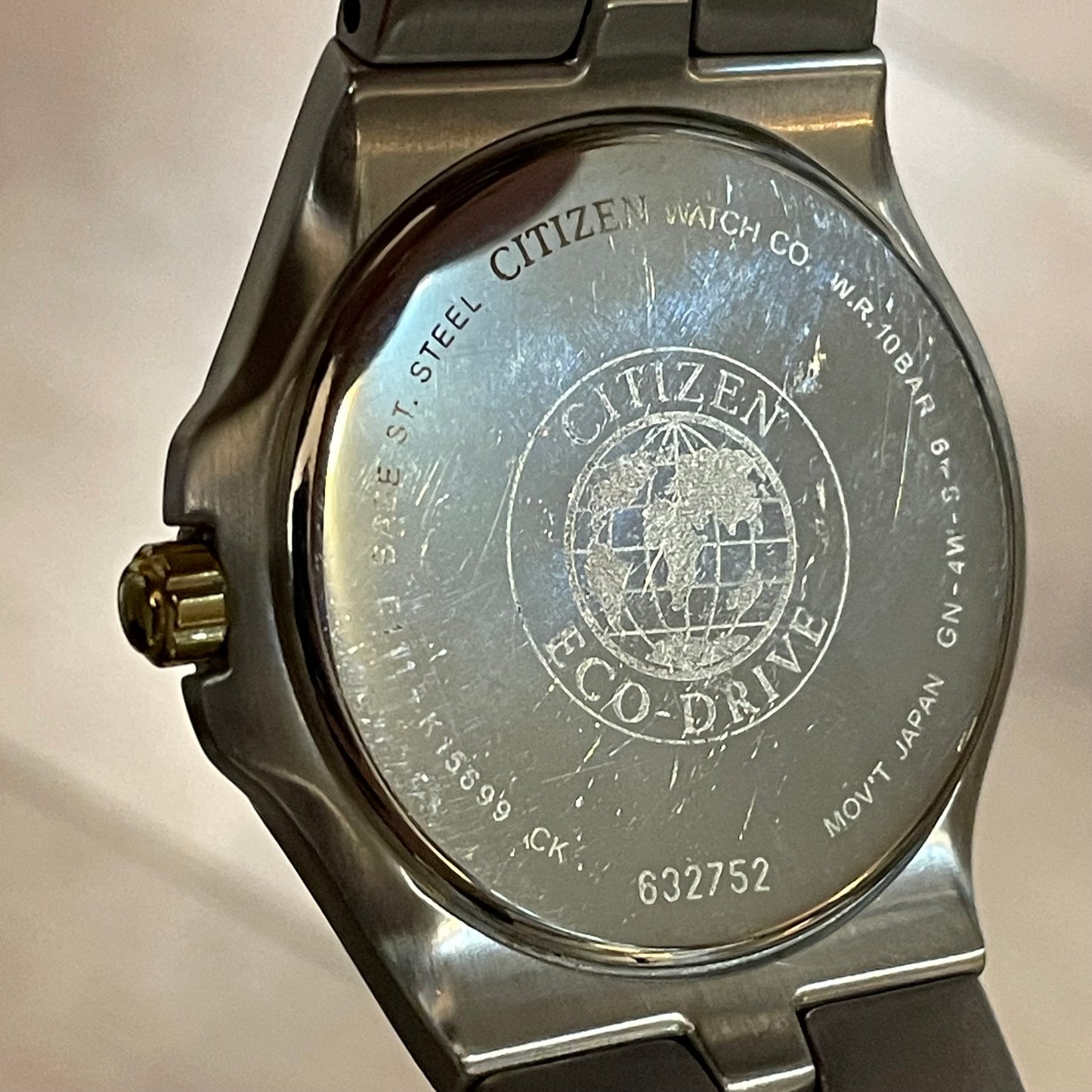 Reloj Citizen Eco-Drive Hombre NOS Azul 2000s SOLAR two tone