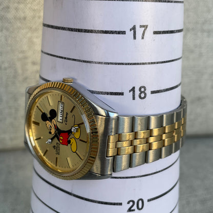 Reloj Lorus by SEIKO Disney Mickey Mouse Hombre Años 90´s Bicolor Original