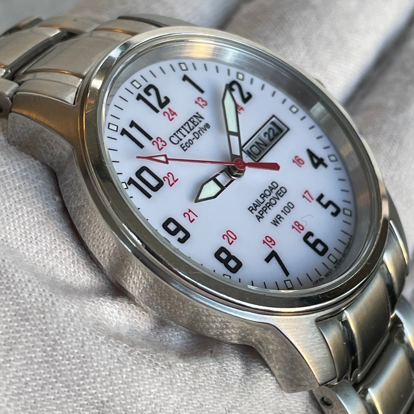 Reloj Citizen Eco-Drive Hombre 2002 Railroad Approved NOS Solar ÚNICO