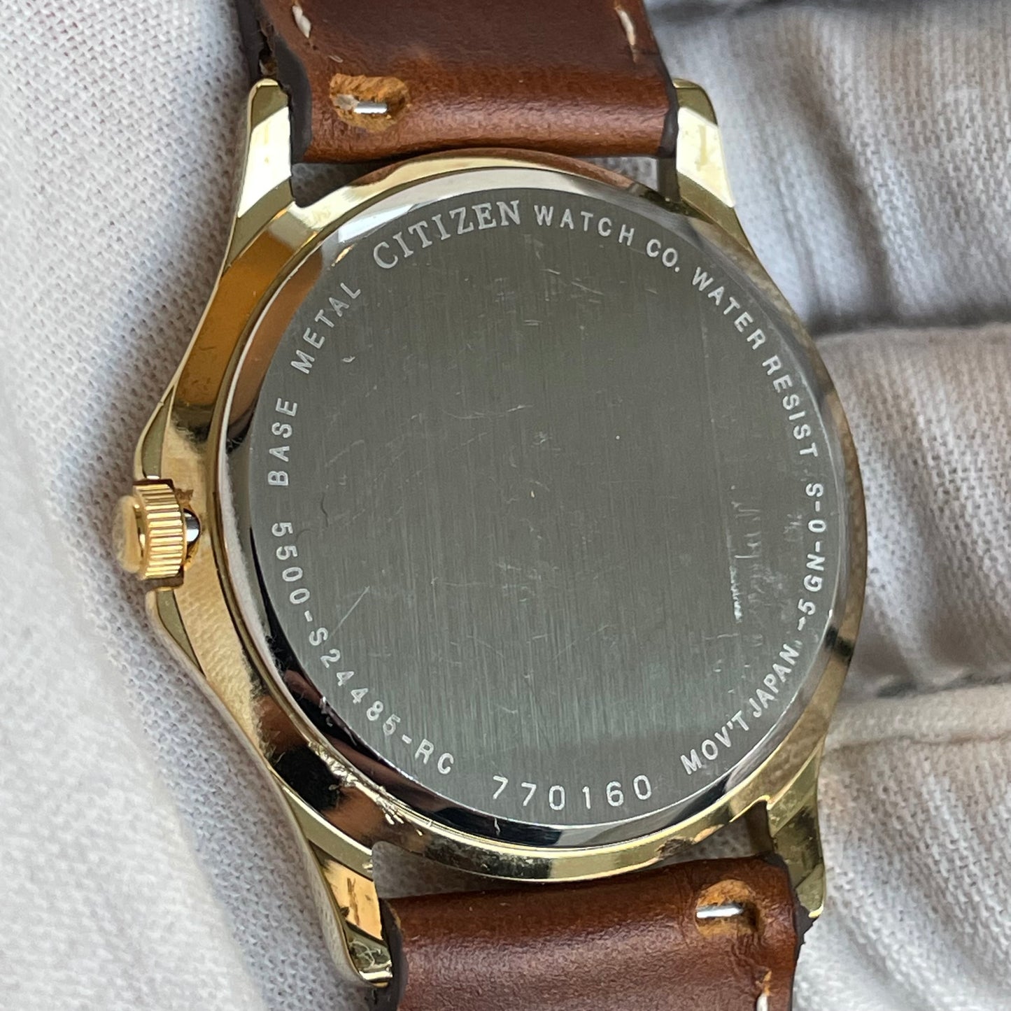 Reloj Citizen Quartz Hombre años 90´s Dial Champagne Day-Date