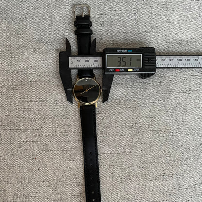 Reloj La Marque Hombre Años 90’s Minimalista Negro Museum Dial