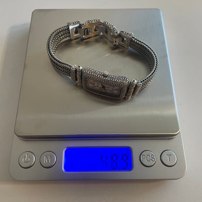 Reloj Ecclissi Mujer De Plata 925 Nuevo Deco Revival 2000´s