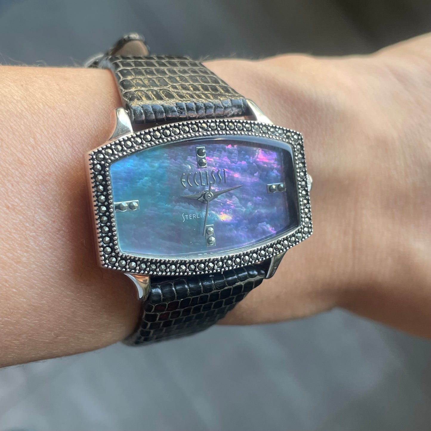 Reloj Ecclissi Nuevo Mujer 2000´s De Plata Nácar Policromático Raro