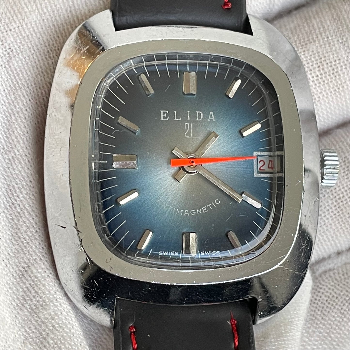 Reloj ELIDA 21 Jewels Hombre DIAL FUMÉ Suizo Años 60´s ÚNICO