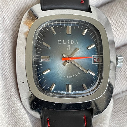 Reloj ELIDA 21 Jewels Hombre DIAL FUMÉ Suizo Años 60´s ÚNICO