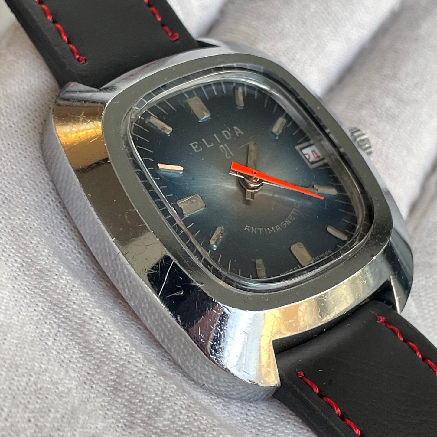 Reloj ELIDA 21 Jewels Hombre DIAL FUMÉ Suizo Años 60´s ÚNICO