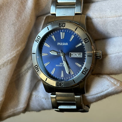 Reloj Pulsar By Seiko VX43 Hombre Año 2016 Azul Acero