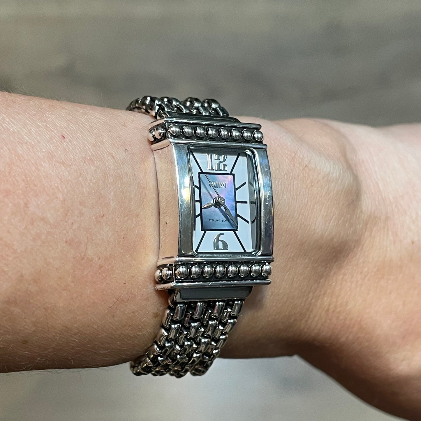 Reloj Ecclissi Mujer Plata Maciza 925 Años 2000s Art Déco 70gramos