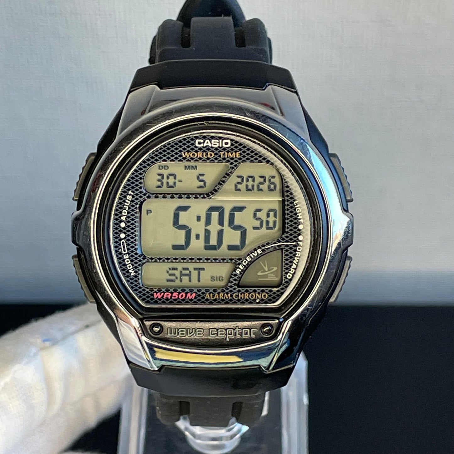 Reloj CASIO Hombre Año 2006 Wave Ceptor WV-58A World Time ESCASO