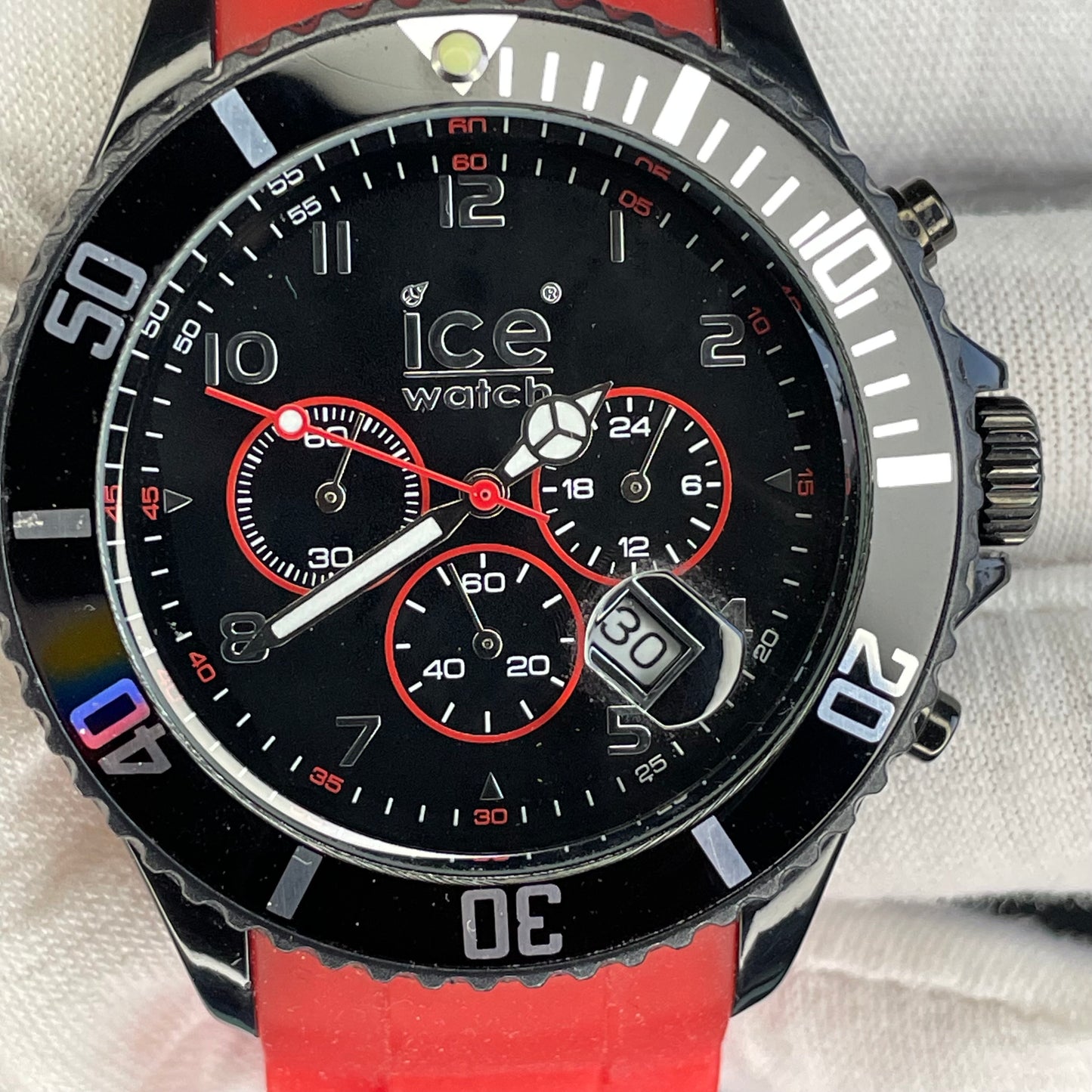 Reloj Ice-Watch Bélgica Hombre Chrono Rojo Full Set Año 2010