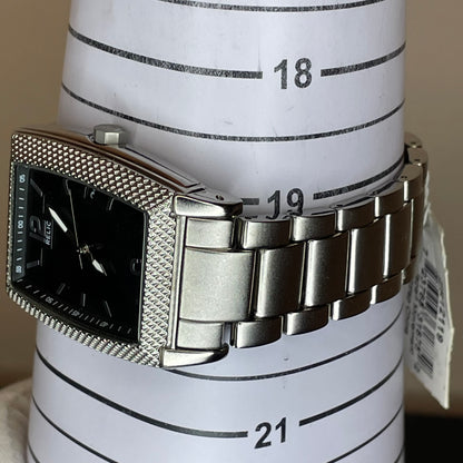 Reloj Relic by Fossil Hombre Año 2007 NOS Acero Tonneau ÚNICO