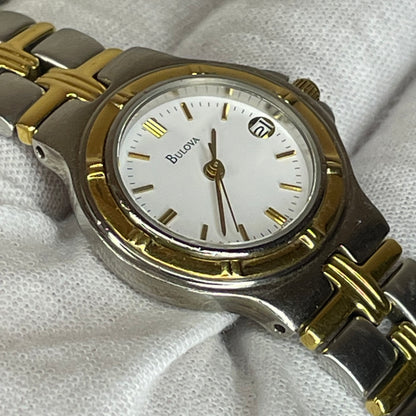 Reloj Bulova Mujer Año 1997 Quartz Bicolor 26mm LEER