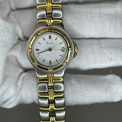 Reloj Bulova Mujer Año 1997 Quartz Bicolor 26mm LEER