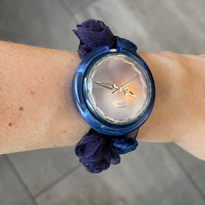 Reloj Swatch Pop King Blue Mujer Año 1998 Correa Floral Raro