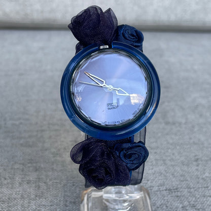 Reloj Swatch Pop King Blue Mujer Año 1998 Correa Floral Raro