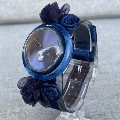 Reloj Swatch Pop King Blue Mujer Año 1998 Correa Floral Raro
