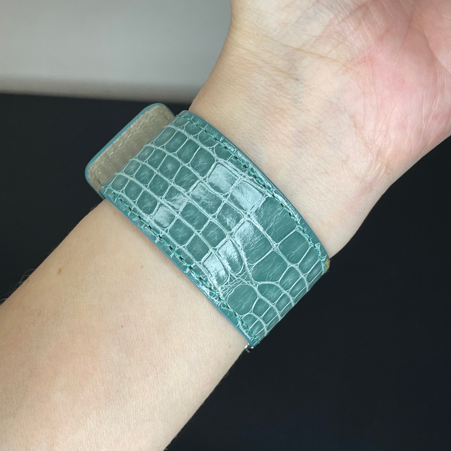 Reloj Ecclissi Mujer Años 2000´s Plata 925 NOS Correa Verde Exclusivo RARO