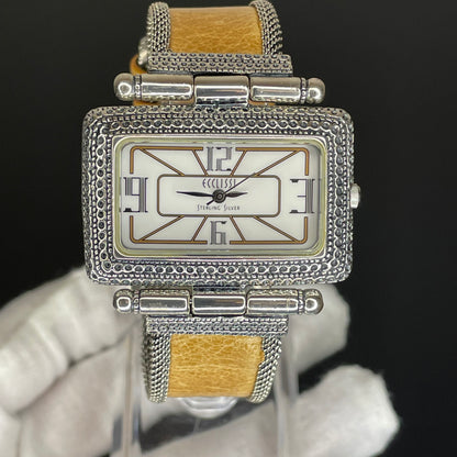 Reloj Ecclissi Plata Esterlina 925 Mujer Art Deco Rectangular Año 2001