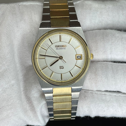 Reloj Seiko SQ Hombre Año 1981 36mm Bicolor Pulsera Original Impecable