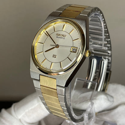 Reloj Seiko SQ Hombre Año 1981 36mm Bicolor Pulsera Original Impecable