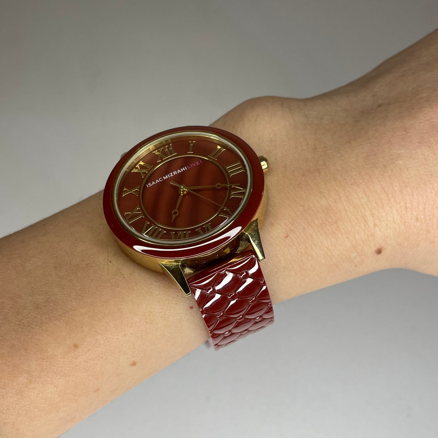 Reloj Isaac Mizrahi Cerámica  Mujer Burdeo Año 2013 IMZ588
