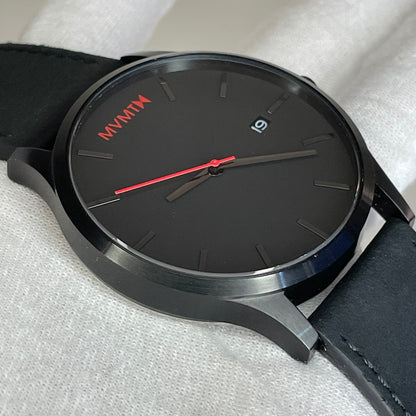 Reloj MVMT M34 Black Red Accent Quartz Año 2015 Minimalist