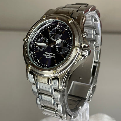 Reloj Armitron Multifunction Blue Dial Calendar Año 2001 Original 40 mm MUY ESCASO