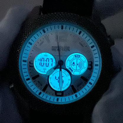 Reloj Kenneth Cole Reaction Ana-Digi Hombre Oversize 49mm Multifunción Año 2011