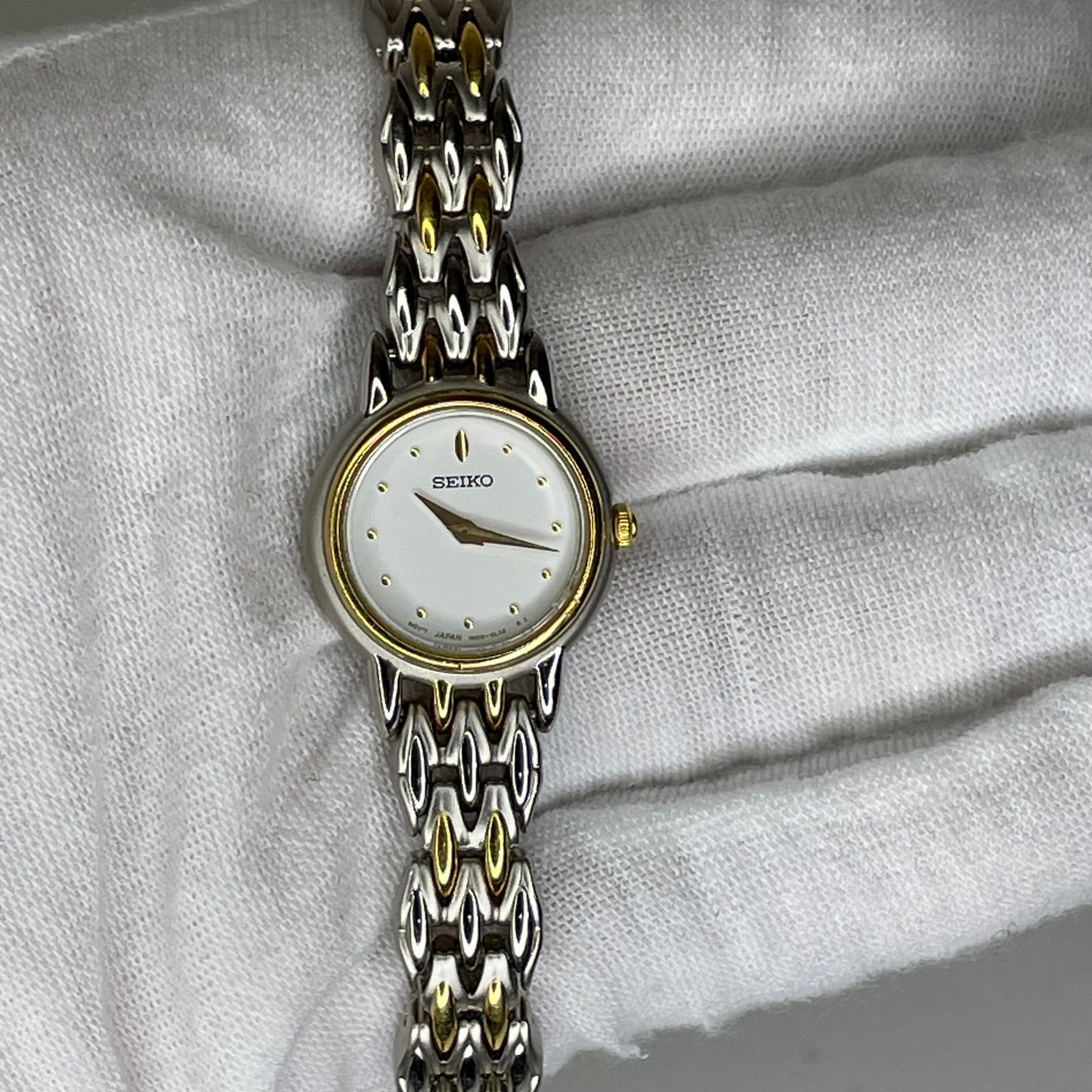 Reloj joya SEIKO 1N00-1H20 Mujer Bicolor Octubre 1991 ÚNICO