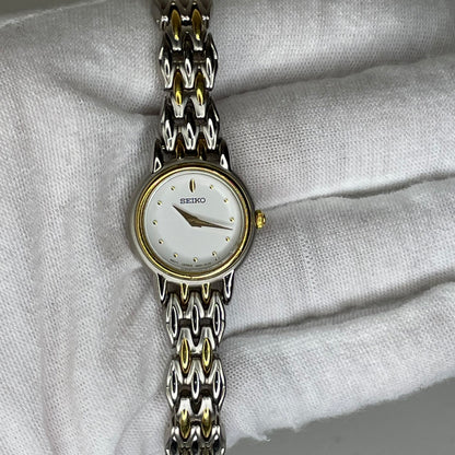 Reloj joya SEIKO 1N00-1H20 Mujer Bicolor Octubre 1991 ÚNICO